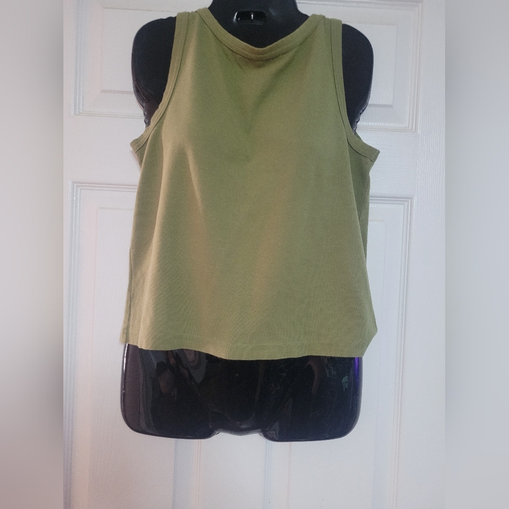 Peruvian Connection Olive Tank Top
